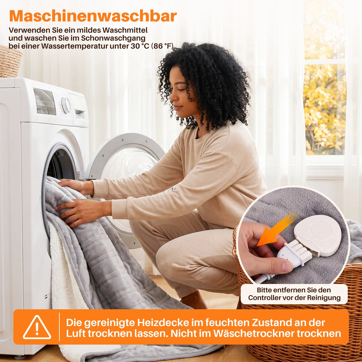 Couverture électrique sherpa avec 6 niveaux de chaleur